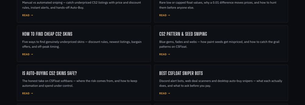 Sniping guides from an open competitor — usable today, no waitlist
