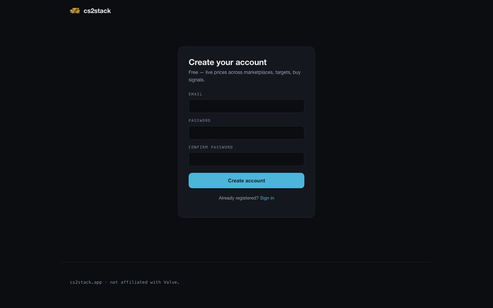 Creating a marketplace account — step zero of the checklist