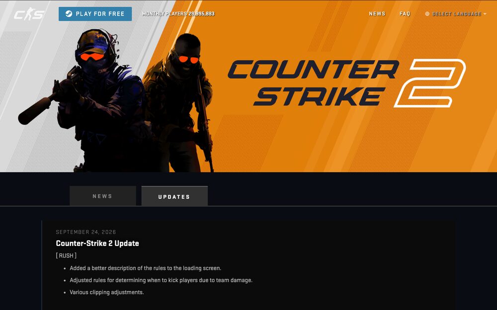 Valve's official update feed — where economy policy actually gets announced